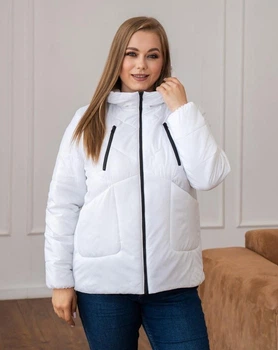 Женская демисезонная куртка с капюшоном MODA 000431 58 Белый (M -000431 /5 R )