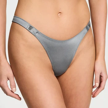 Жіночі трусики Victoria's Secret (7391839126946) Scattered Shine Strap Thong стрінги M сірі