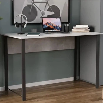Стіл письмовий Курт Ferrum-decor 75x100x60 Чорний метал ДСП Бетон 32 мм (FRD-106618)
