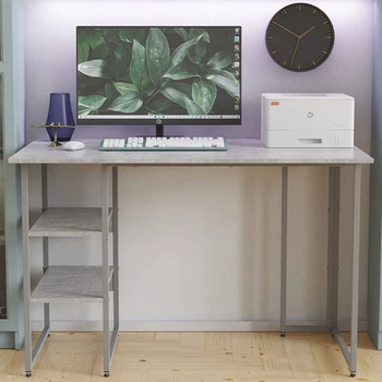 Стіл письмовий Кевін Ferrum-decor 75x100x60 Сірий метал ДСП Бетон 16 мм (FRD-106545)