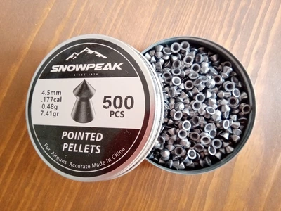 Пули Snowpeak острые 0.49 гр, 500 шт