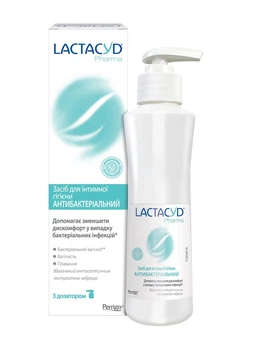 Средство для интимной гигиены Lactacyd Pharma Антибактериальное с дозатором 250 мл. (5391520943270)
