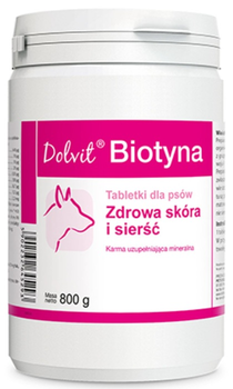 Witaminy Dolfos Dolvit Biotin na zdrowie sierści i skóry psów 800 g (5902232645293)