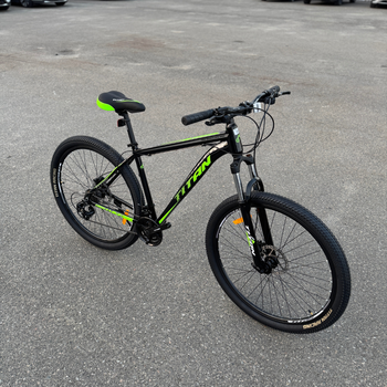Алюминиевый найнер 29 Черный-Зелёный Maxus Mbike Lockout (гидравлические тормоза) горный велосипед 2025 кассета