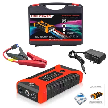 Пускозарядное устройство для запуска аккумулятора Jumpstarter 99800 мАч универсальное пусковое устройство с пиковой силой тока 600А прикуриватель для машины + повербанк (PP704)