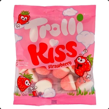 Желейки Trolli Kiss (клубнички) 100г/уп