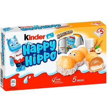 Батончики Kinder Happy Hippo 5шт (Лесной орех)