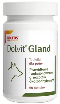Дієтична добавка Dolfos Dolvit  Gland  для правильного функціонування анальних залоз у собак 60 таблеток (5903772192698)
