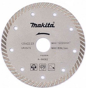 Алмазний диск Makita Diamond Blade Turbo A-84062 125 x 22.23 x 2.1 мм (88381187664)