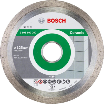 Tarcza diamentowa Bosch Standard for Ceramic 125 mm (2608602202)