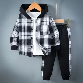 Детский костюм «Cozy Plaid» Белый 92–98 см
