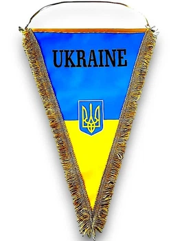 Вымпел Avtoaks "Ukraine" с золотой бахромой