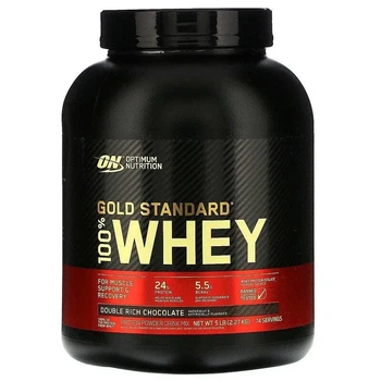 Сироватковий протеїн, Gold Standard, подвійний шоколад, Optimum Nutrition, 2270 г
