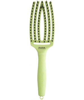 Щетка для укладки Olivia Garden Finger Brush Care Iconic Boar&Nylon Green Pistachio