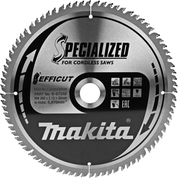 Диск різальний Makita Efficut B-67240 260 x 30 мм (88381541015)