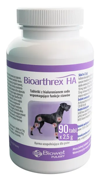 Дієтична добавка Biowet Pulawy Bioarthrex HA для підтримки суглобів у собак 90 таблеток (5907563482272)