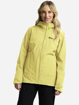 Куртка демісезонна з капюшоном жіноча Jack Wolfskin Moonrise 3In1 Jkt W 1115621-M0064 M Жовта з молочним (4064886512152)