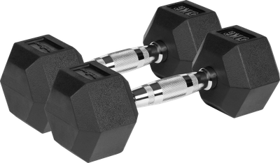 Гантелі чавунні Rebel Active гумовані HEX 2x5 кг RBA-2325-05 (5901890111836)
