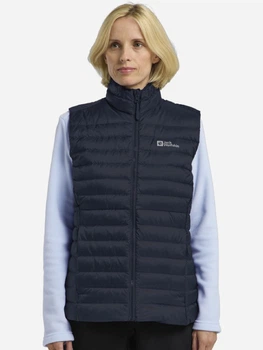 Теплый жилет пуховой короткий женский Jack Wolfskin Pilvi Down Vest W Rds 1207771-C0412 XL Темно-синий (4064886430869)