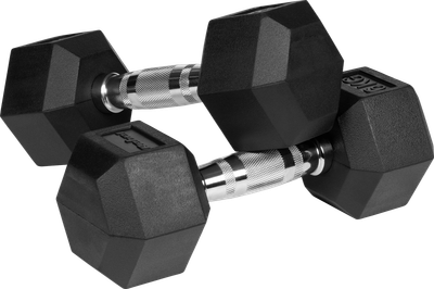 Гантелі чавунні Rebel Active гумовані HEX 2x6 кг RBA-2325-06 (5901890111843)