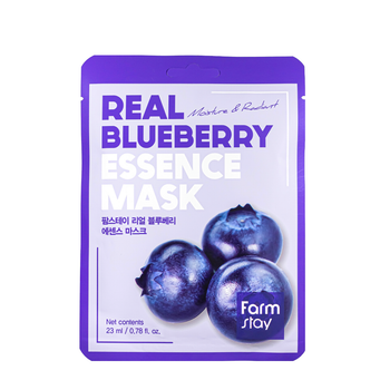 Маска для кожи лица FarmStay Real Blueberry восстанавливающая тканевая 23 мл