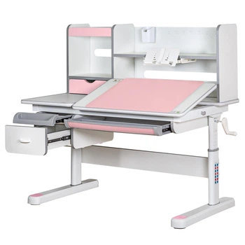 Дитяча парта Mealux Florida Multicolor PN Білий / Рожевий (Evo-52 WG + PN Multicolor)