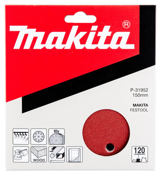 Шліфувальний папір Makita K120 150 мм 10 шт (P-31952 )
