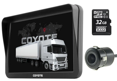GPS навигатор COYOTE 1020 Normandia 256mb 8gb 9 дюймов с картами для грузового транспорта + Карта памяти 32GB + Камера заднего вида