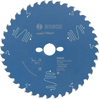 Пиляльний диск Bosch Expert for Wood 250х30х2,4 мм, 40Т (2608644080)