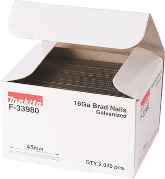 Gwoździe Makita F-33980 16GA 45 x 1.6 mm 2000 szt (88381294546)
