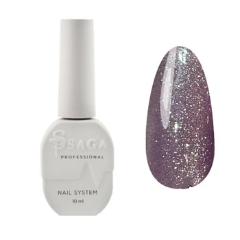 Гель-лак Saga Professional Cat Shine 05 блідо-фіолетовий з кришталево-сріблястим відблиском 8 мл (2100994224821)