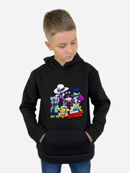 Детское теплое худи для мальчика Спиногрыз Brawl stars NEW 10-00985 110 см Черное (ROZ6501079102)