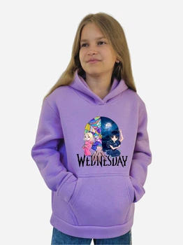 Підліткове тепле худі для дівчинки Спиногриз Wednesday Enid 10-001003 152 см Лілове (ROZ6501079256)