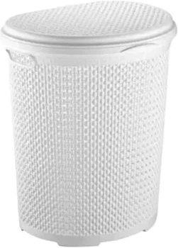 Корзина для білизни Bursev Pearl 45 л 2131 02 Біла (ТВ000025785)