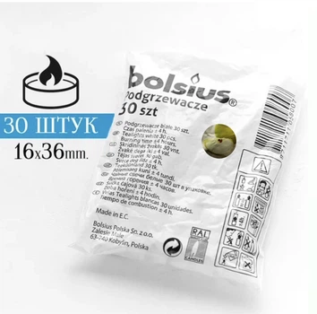 Чайная свеча Bolsius с ароматом яблока 30 шт