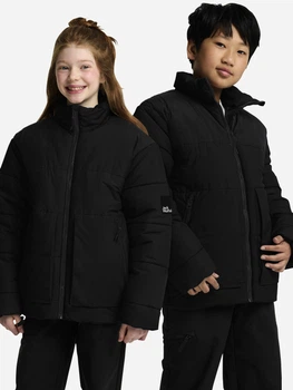 Подростковая зимняя куртка для мальчика Jack Wolfskin Teen New Ins Jkt K A65485_6000 152 см Черная (4064886546850)