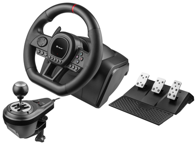 Kierownica przewodowa Tracer SimRacer Manual Gearbox 6in1 Black (TRAJOY47345)