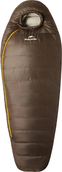 Śpiwór z naturalnym puchem Naturehike Snowbird CNK2550WS014 M 190 x 75 cm Ciemnobrązowy (6927595784402)