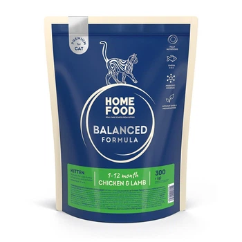 Корм для котят Home Food с курочкой и ягненком 0,3 кг (4820290090798)
