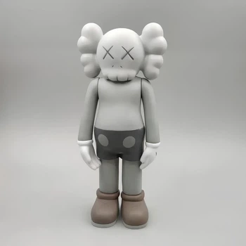 Статуетка Kaws Companion сірого кольору 18 см. Дизайнерська іграшка Кавс сірий