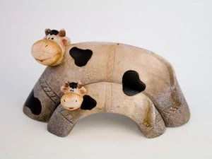 Фигурка Керамическая Коровы Дуга длинная Набор Sakura 17.0 x 9.0 x 9.0 см