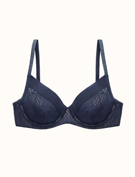 Бюстгальтер Thirdlove Chevron Contour Demi Bra USA - 70D - синий