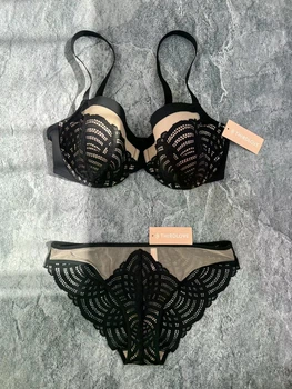Комплект жіночої білизни THIRDLOVE Deco Lace Demi (70E1/2 + трусики XS)