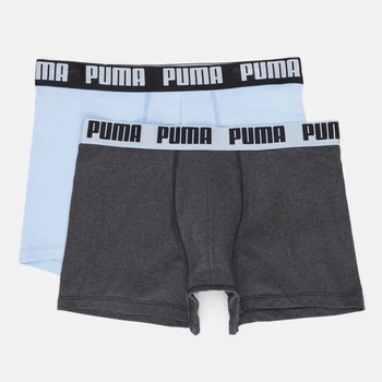 Набір трусів боксерів чоловічих бавовняних Puma Men Everyday Basic Boxer 2P 93832032 XL 2 шт Light Blue (8720245968003)