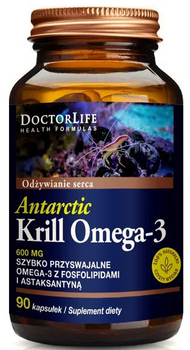 Suplement diety Doctor Life Mega Krill Oil 600 mg Omega-3 90 kapsułek (5906874819531)