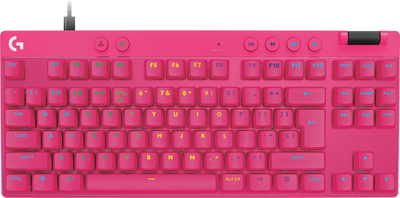 Klawiatura przewodowa Logitech G PRO X TKL RAPID Gaming Linear USB Magenta (920-013253)