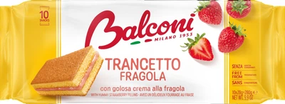 Мини бисквиты Balconi клубника и йогурт 280 г (8001585001026)