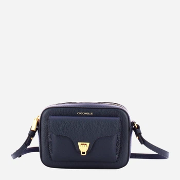 Torebka crossbody damska ze skóry naturalnej mała Coccinelle Beat E1MF6550401 B29 Granatowa (800070347969)
