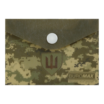 Папка на кнопці А7 BM.3923-04 MILITARY матовий непрозорий.пластик, зелений (12)