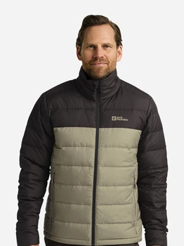 Пуховик зимовий короткий чоловічий Jack Wolfskin Ather Down Jkt M Rds 1207681-5940 S Коричневий з бежевим (4064886590242)